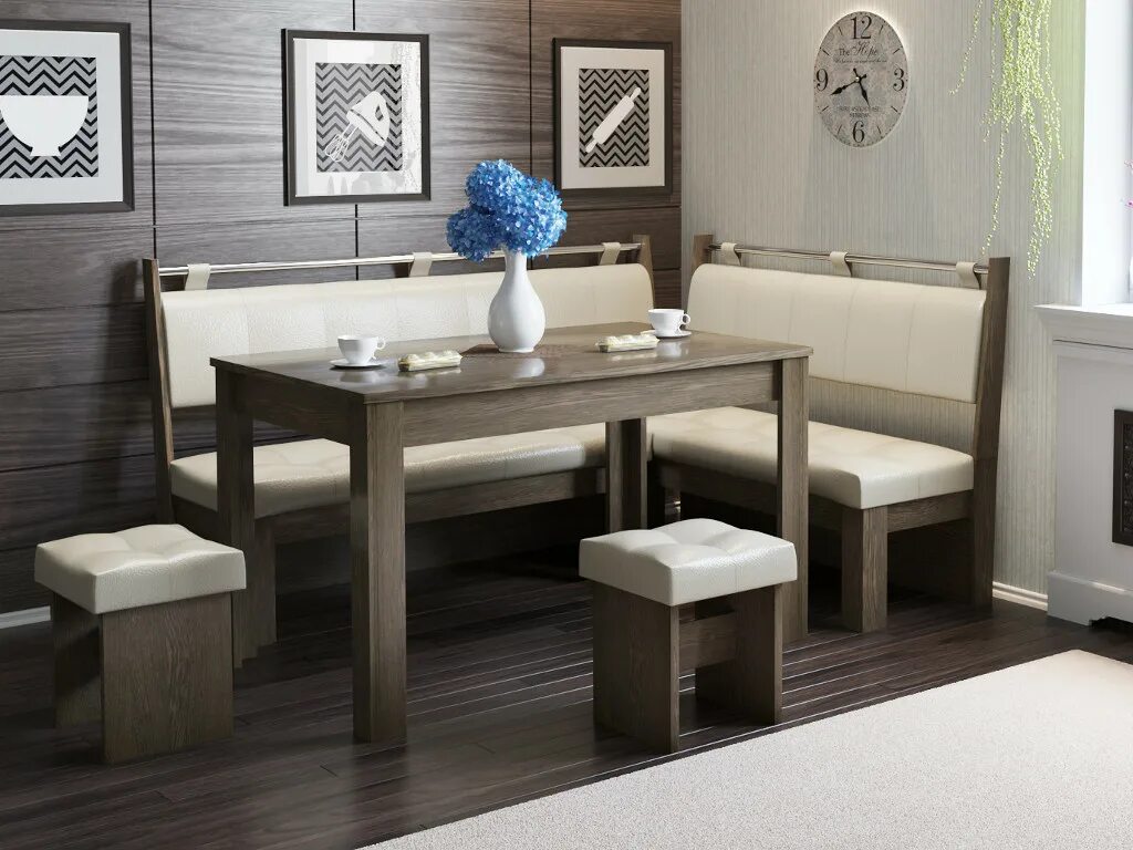 Кухонная обеденная зона фото Кухонный уголок Остин Венге/Светлый - купить в Челябинске на Дом74мебели.ру