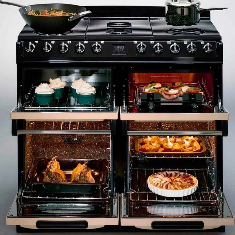 Кухонная плита фото Варочный центр 110 см Smeg Victoria TR4110BL1 черный в Москве, купить за 382690 