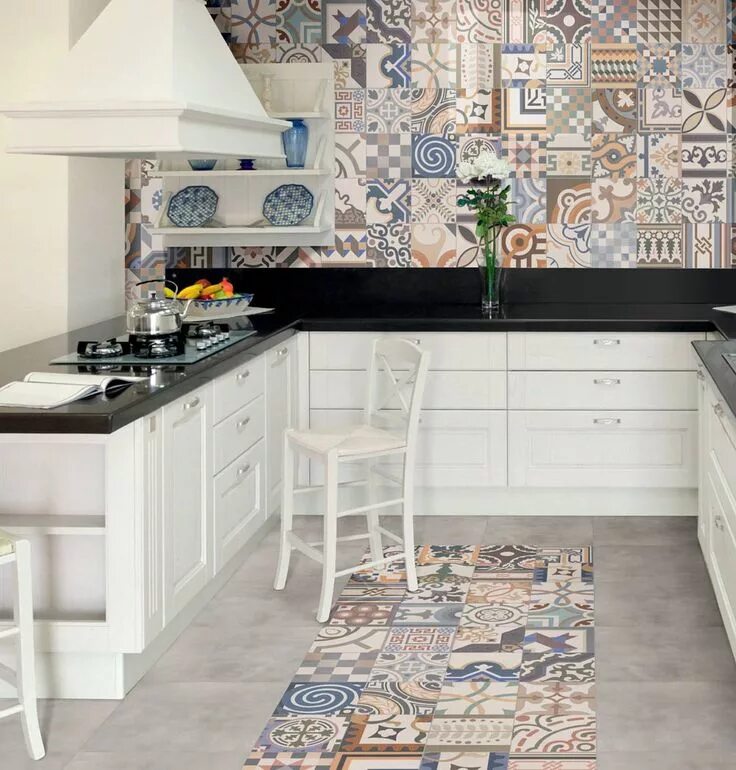 Кухонная плитка в интерьере Create A Summery Kitchen with Moroccan Tiles Kitchen tiles design, Kitchen wall 