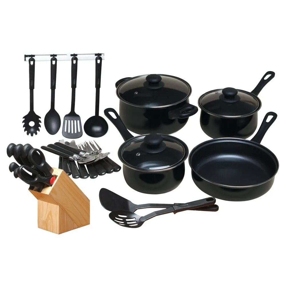 Кухонная посуда фото и названия Buy our best brand online Kitchen & Table by H-E-B Non-Stick Cookware Set - Clas
