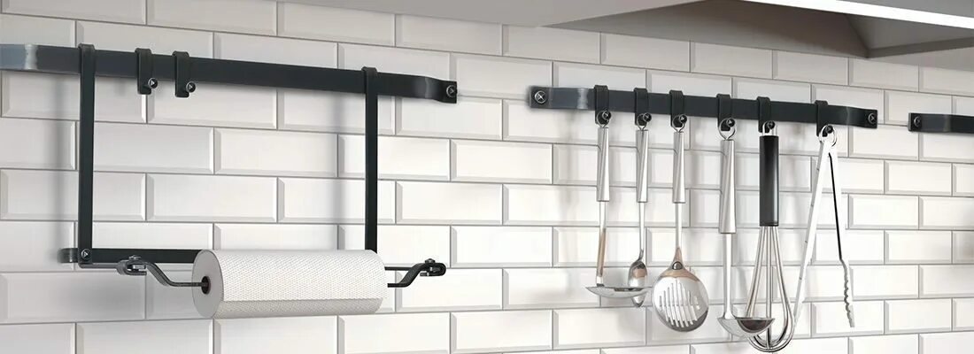 Кухонная штанга с крючками фото Поручни декоративные, опоры и пилоны для стекла, рейлинги и навесные элементы, с