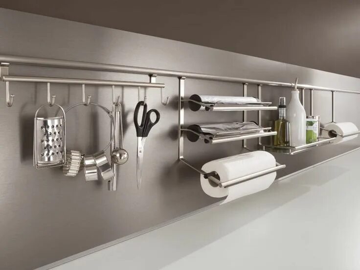 Кухонная штанга с крючками фото Tadilat Dekorasyon İzmir Resim Galerisi Home decor kitchen, White modern kitchen