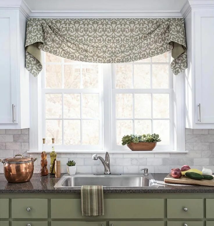 Кухонная шторка фото Designer Valances in 2020 Kitchen window valances, Kitchen window treatments, Ki