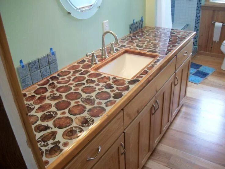 Кухонная столешница своими руками фото INSTRUCTIONS ON BUILDING A CORDWOOD COUNTER-TOP Построить дом, Напольное покрыти