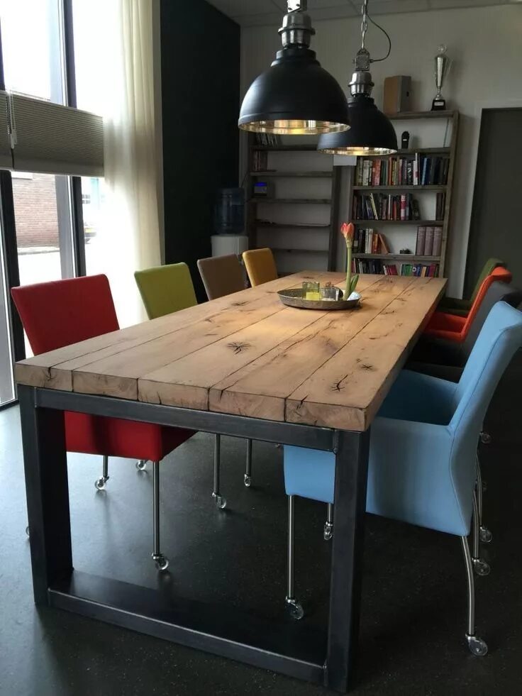 Кухонная столешница в стиле лофт Amazing 47 Large Farmhouse Table for Dining Room Great family decoraiso.com - Ha
