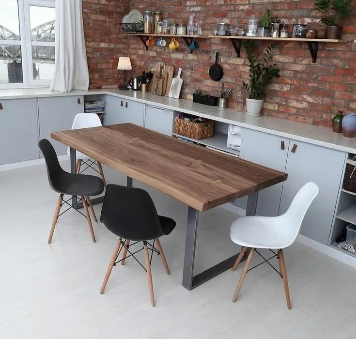 Кухонная столешница в стиле лофт Pin by Tatjana Budimlic Djordjevic on kitchen/dining room Dining, Solid oak dini