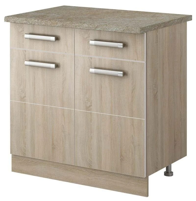 Кухонная тумба фото Тумба кухонная напольная со столешницей и выдвижными ящиками