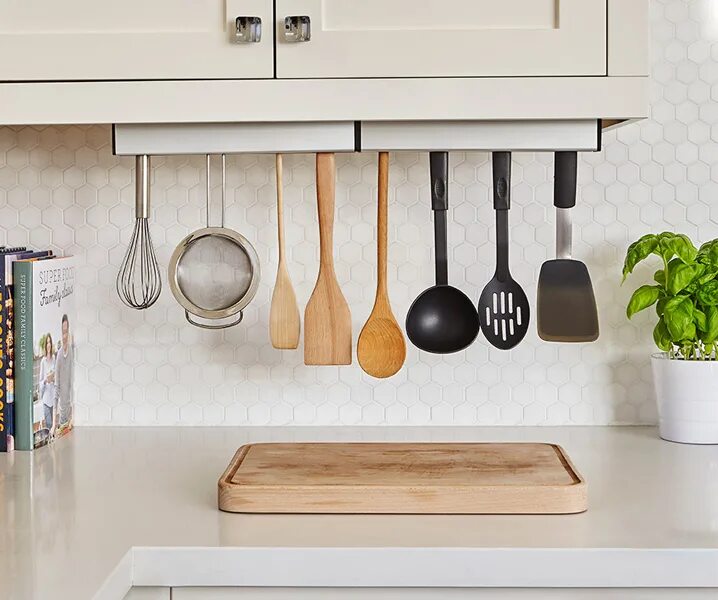 Кухонная утварь для кухни фото Купить Рейлинг для кухонных аксессуаров Float никель