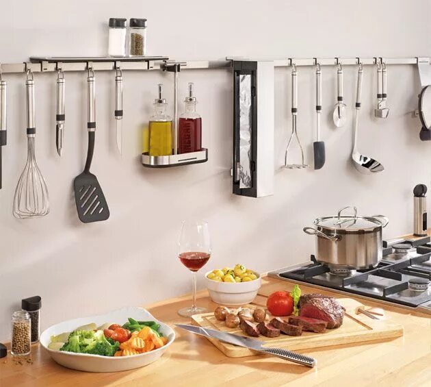 Кухонная утварь для кухни фото Cómo hacer un Barral para Colgar los Utensilios de Cocina Muebles de cocina mode