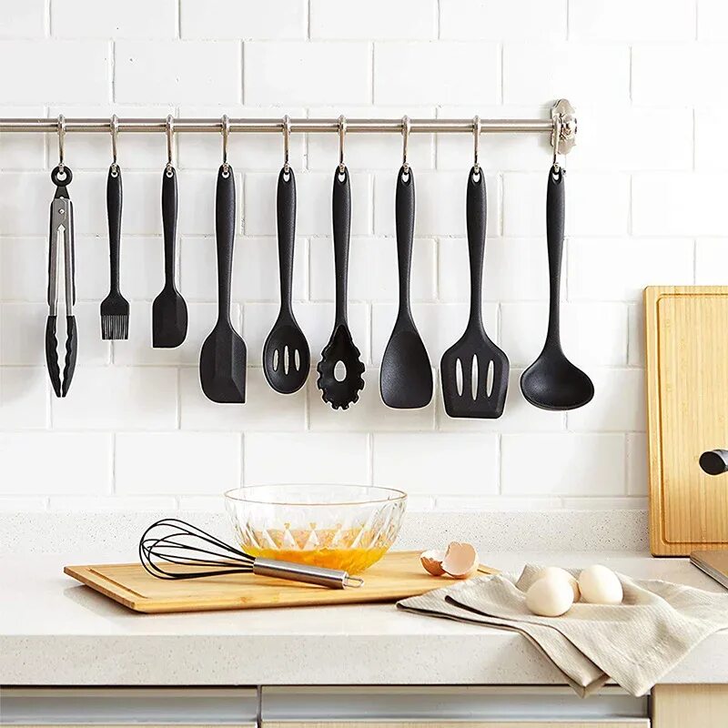 Кухонная утварь для кухни фото Набор кухонных аксессуаров, 10 шт., кухонная утварь, силиконовая посуда, устойчи
