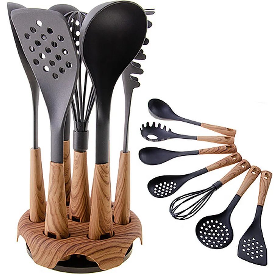 Кухонная утварь фото Кухонный набор 7 пр + подставка MB арт. SG-29520 - купить в Москве по цене 2 369