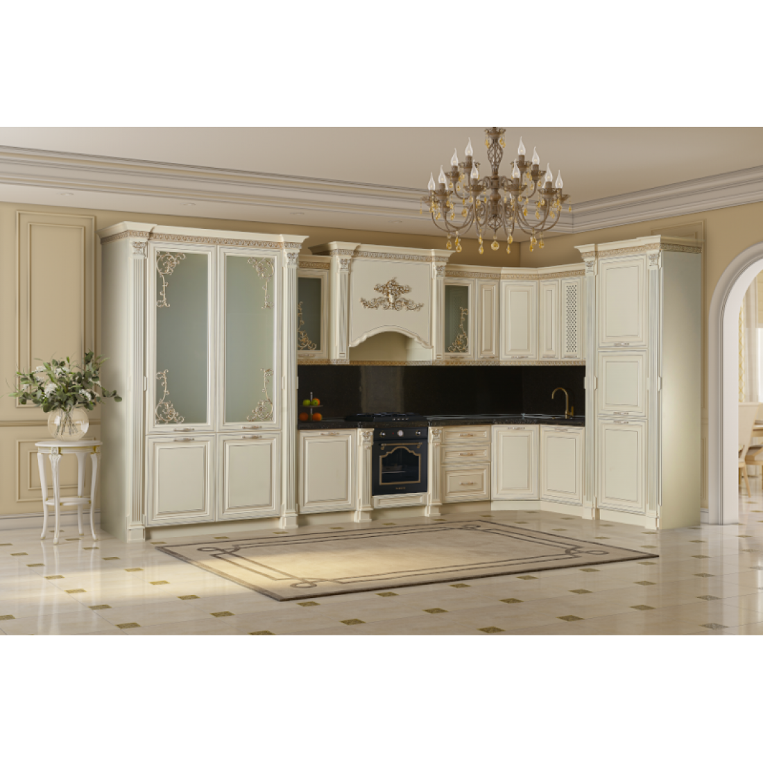 Кухонная венеция фото Кухня Венеция угловая 450*240