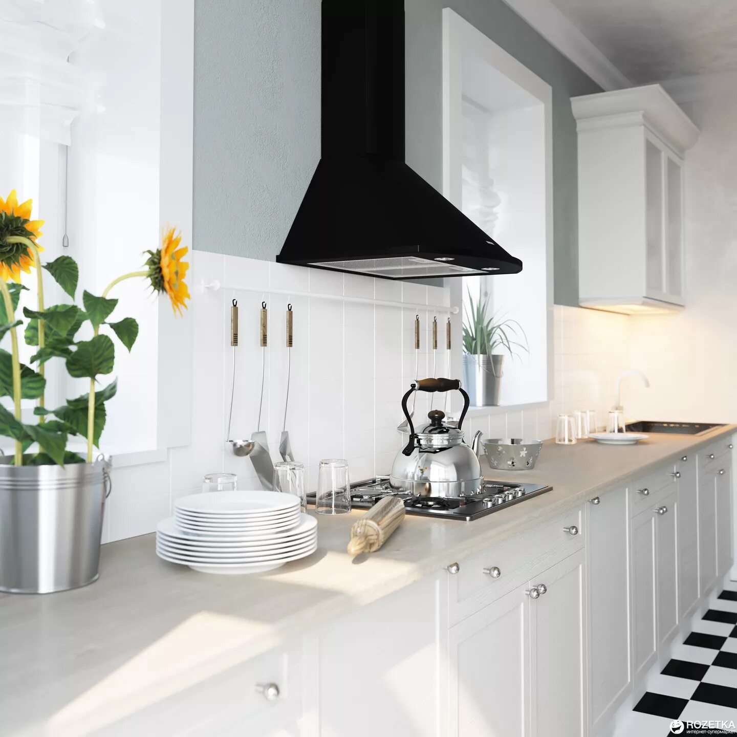 Кухонная вытяжка в интерьере кухни фото Вытяжка для кухни белая - найдено 89 фото