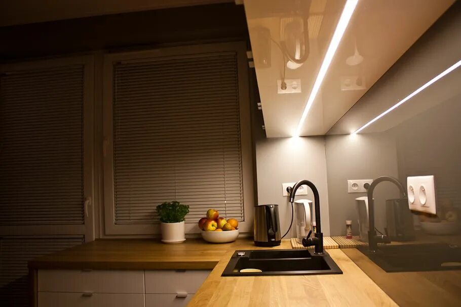 Кухонное освещение фото Pin su kuchnia Led, Cucine