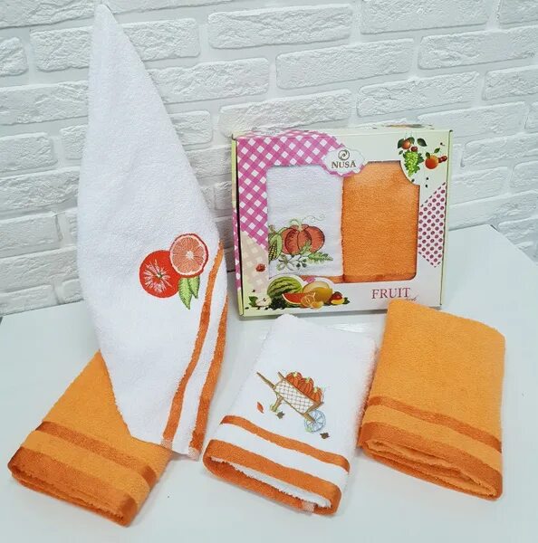 Кухонное полотенце фото Набор кухонных полотенец Nusa nus430737 Махровая ткань - купить по выгодной цене