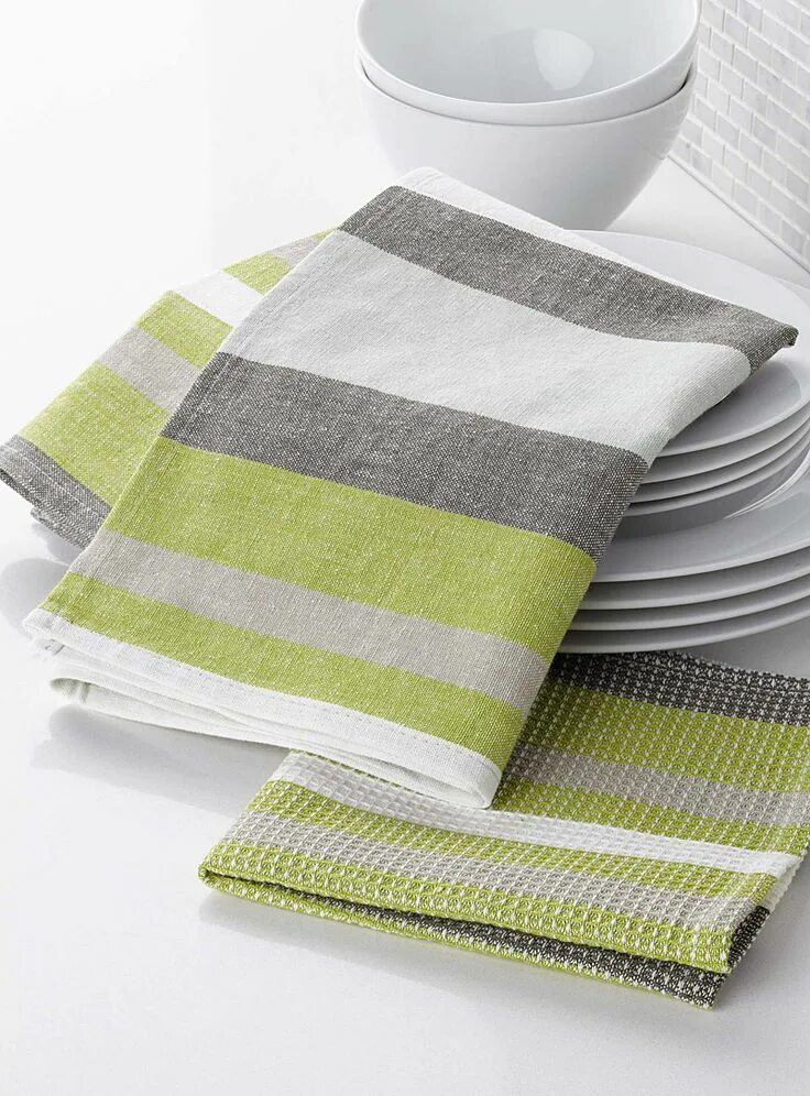 Кухонное полотенце фото Chambray stripe tea towels Towel weaving, Tea towels, Towel