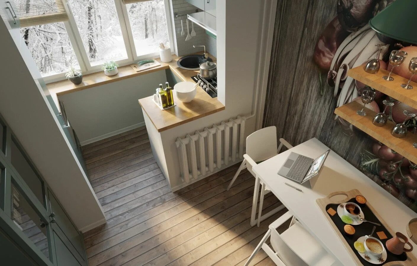 Кухонные балконы фото коммуникации и оборудование для кухни на лоджии Интерьер кухни, Дизайн столовой,