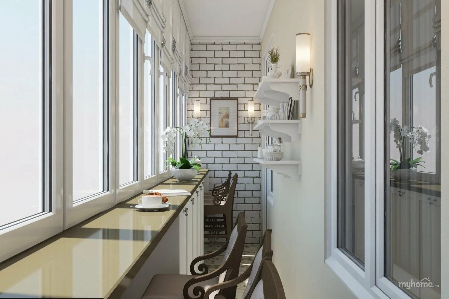 Кухонные балконы фото Лоджия кухня 3 метра: найдено 90 картинок