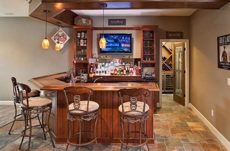 Кухонные бары фото 27 Basement Bars That Bring Home the Good Times! Bars for home, Small bars for h