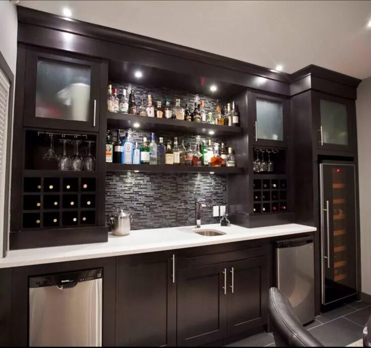 Кухонные бары фото Basement Bar Home bar designs, Bars for home, Basement bar plans