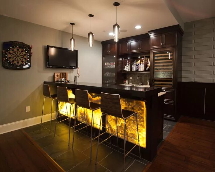Кухонные бары фото Modern home bar, Home bar designs, Bars for home