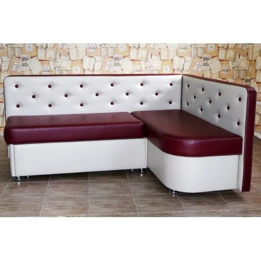 Кухонные диванчики для кухни фото цены Кухонный уголок со спальным местом Престиж белый с красным