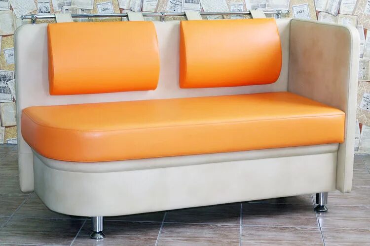 Кухонные диванчики прямые для маленькой кухни фото Прямой диван для кухни Метро с боковой спинкой купить в Москве за 34 439 ₽ в инт