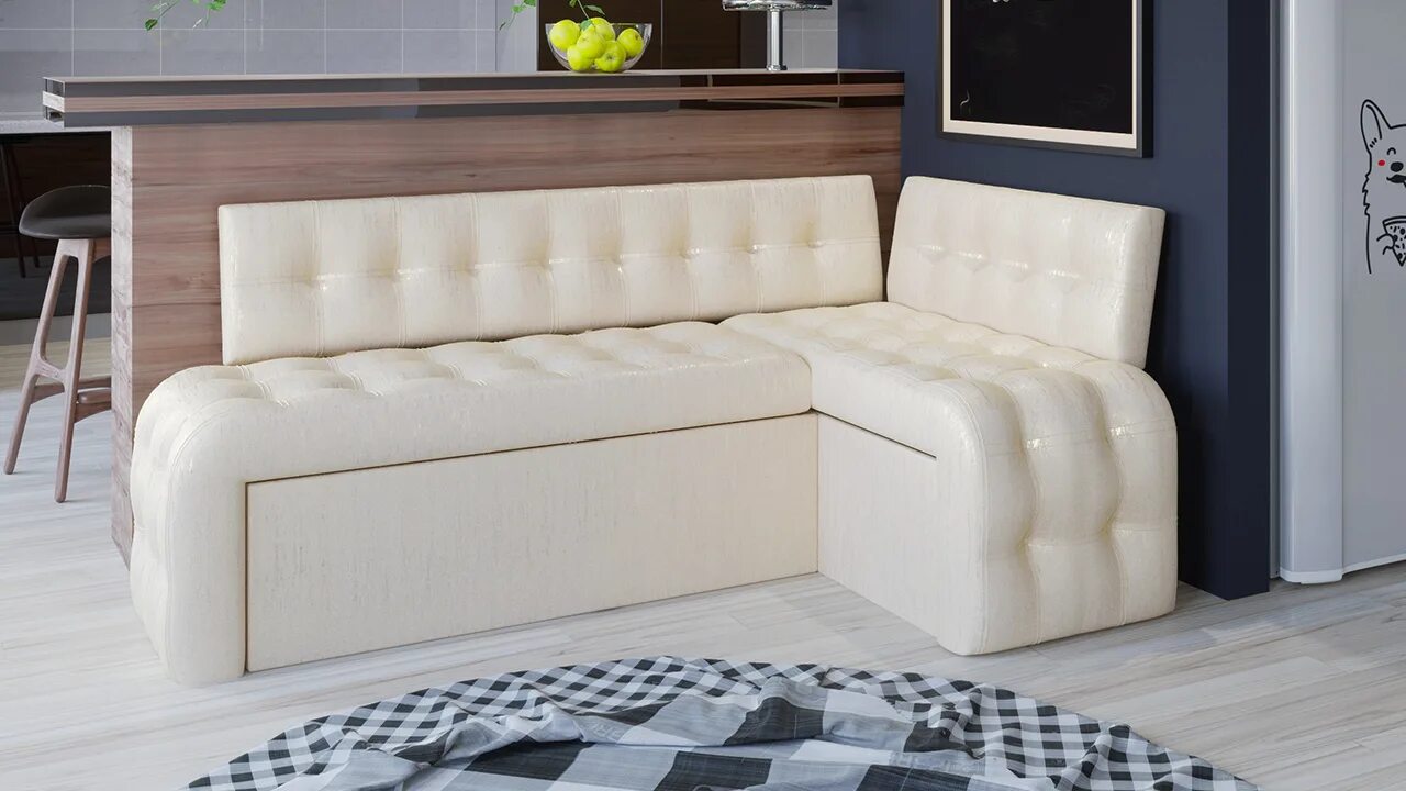 Кухонные диваны со спальным местом фото Скамья угловая со спальным местом ТриЯ Манчестер ТРИЯ.23.000 - купить в Москве п