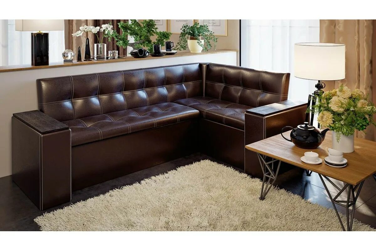 Кухонные диваны цена фото Скамья угловая со спальным местом Остин, артикул 10013521 купить с доставкой по 