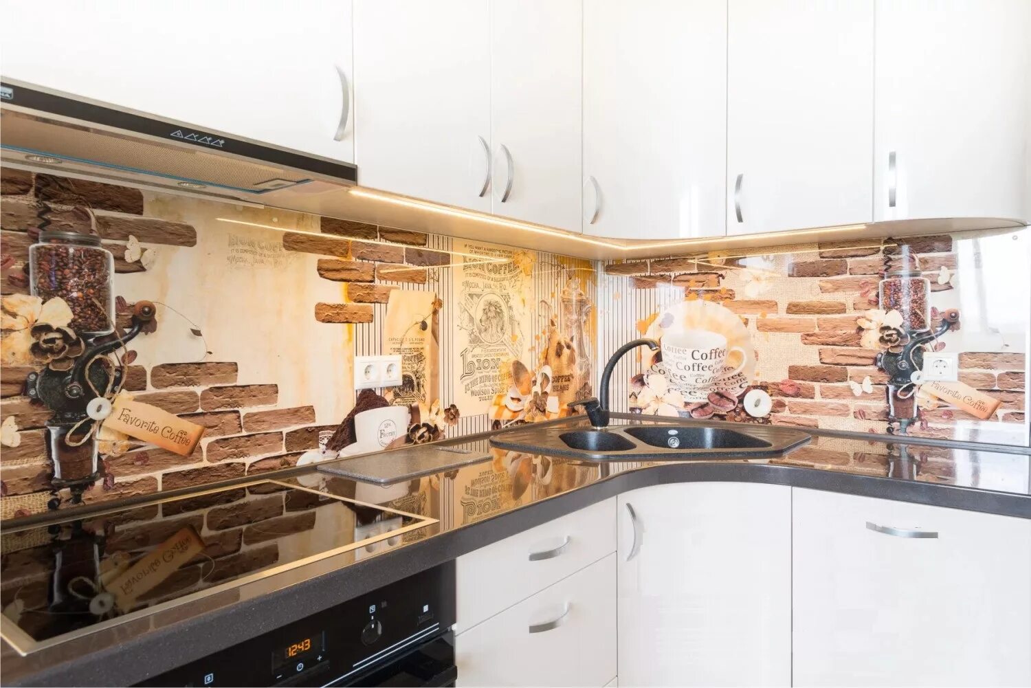 Кухонные фартуки интерьер фото Стеновая панель SP-085 купить в интернет-магазине Мебель Групп в СПб. Цена и фот