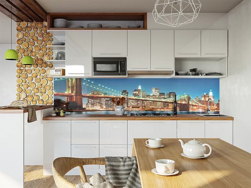 Кухонные фартуки интерьер фото Фартуки глянец города Фасады и кухни на заказ в СПб, столешницы