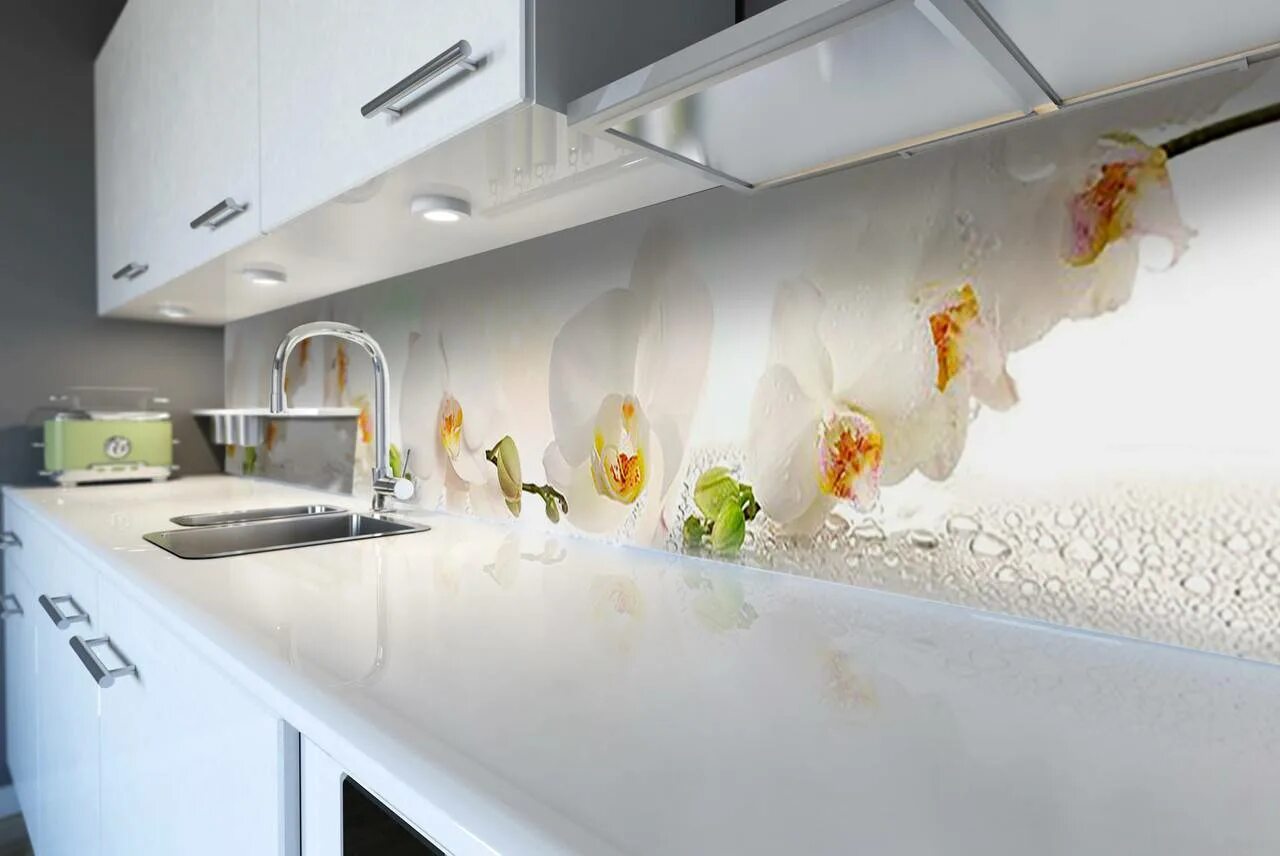 Кухонные фартуки на стену стекло фото Фартук для кухни из стекла: особенности выбора (фото)