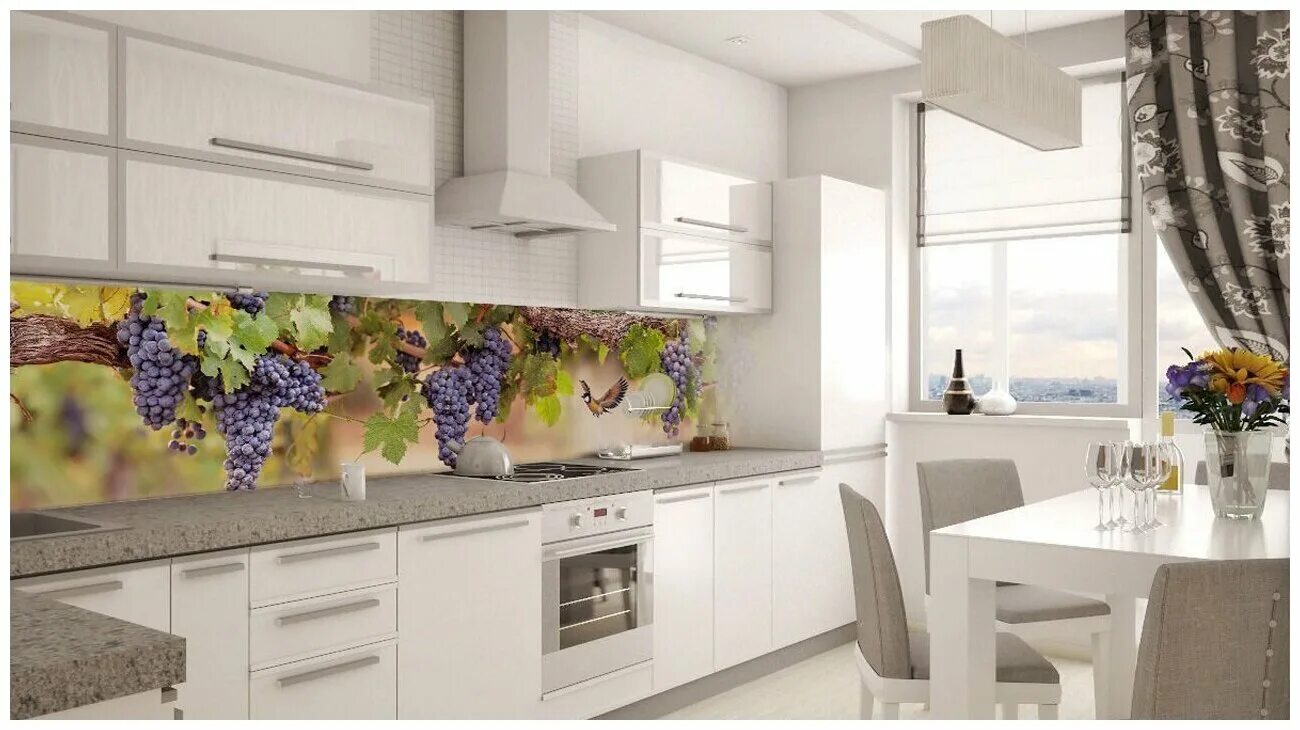 Кухонные фартуки размеры фото Фартук для кухни из АБС пластика 2000*600*1,5мм. Кухонный фартук ABS с фотопечат