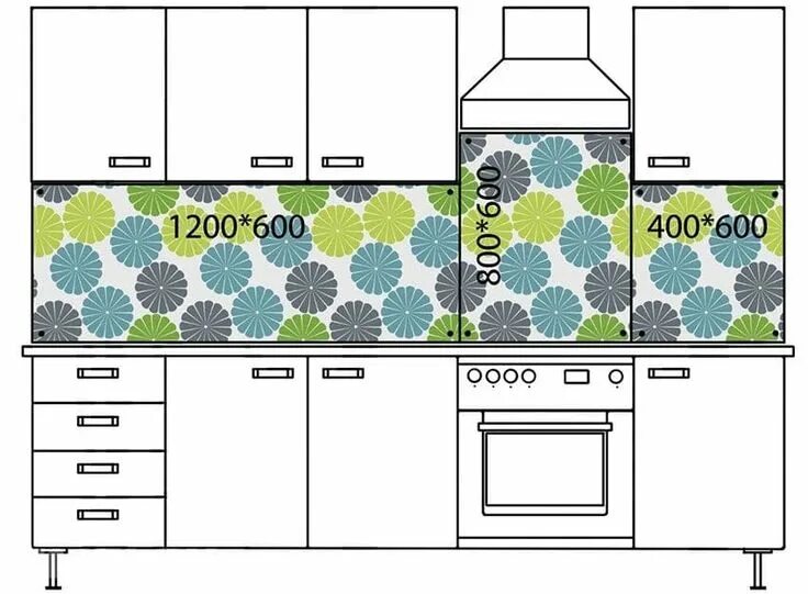 Кухонные фартуки размеры фото Как установить фартук на кухне своими руками Floor plans, Visualizations, Diagra