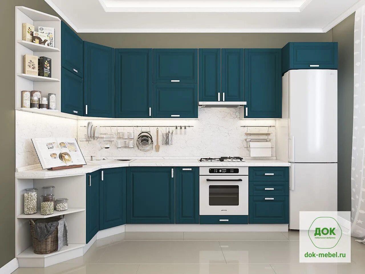 Кухонные фасады адилет фото Кухни в пленке ПВХ фабрики мебели "ДОК"