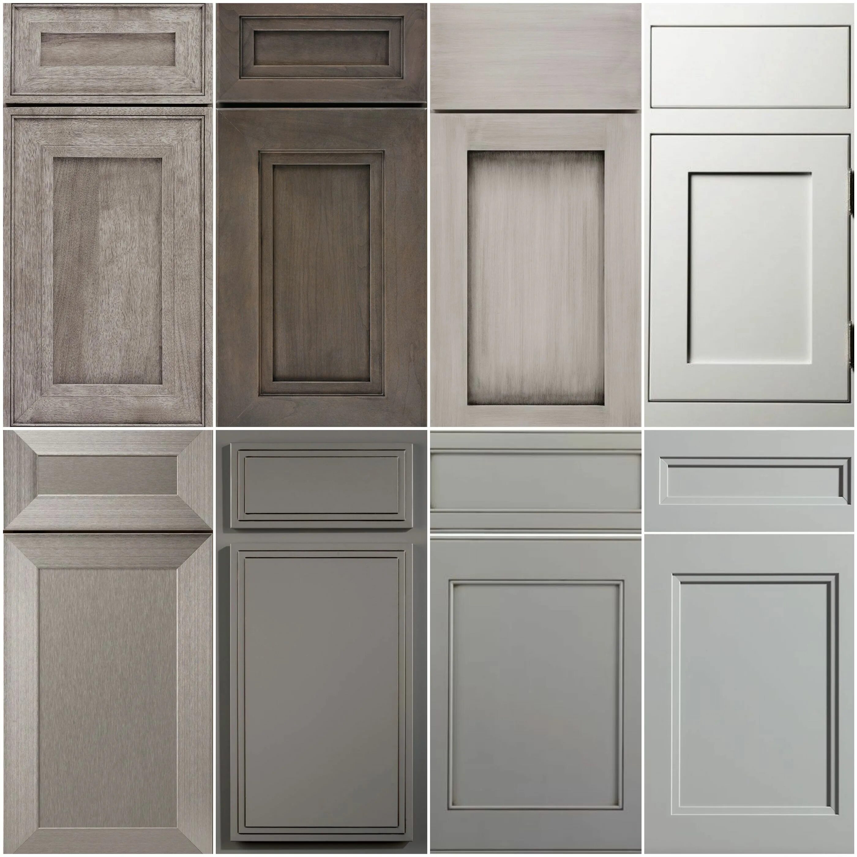 Кухонные фасады фото цвета Shades of Grey- A collage of our favourites shaker style cabinets doors. Shaker 