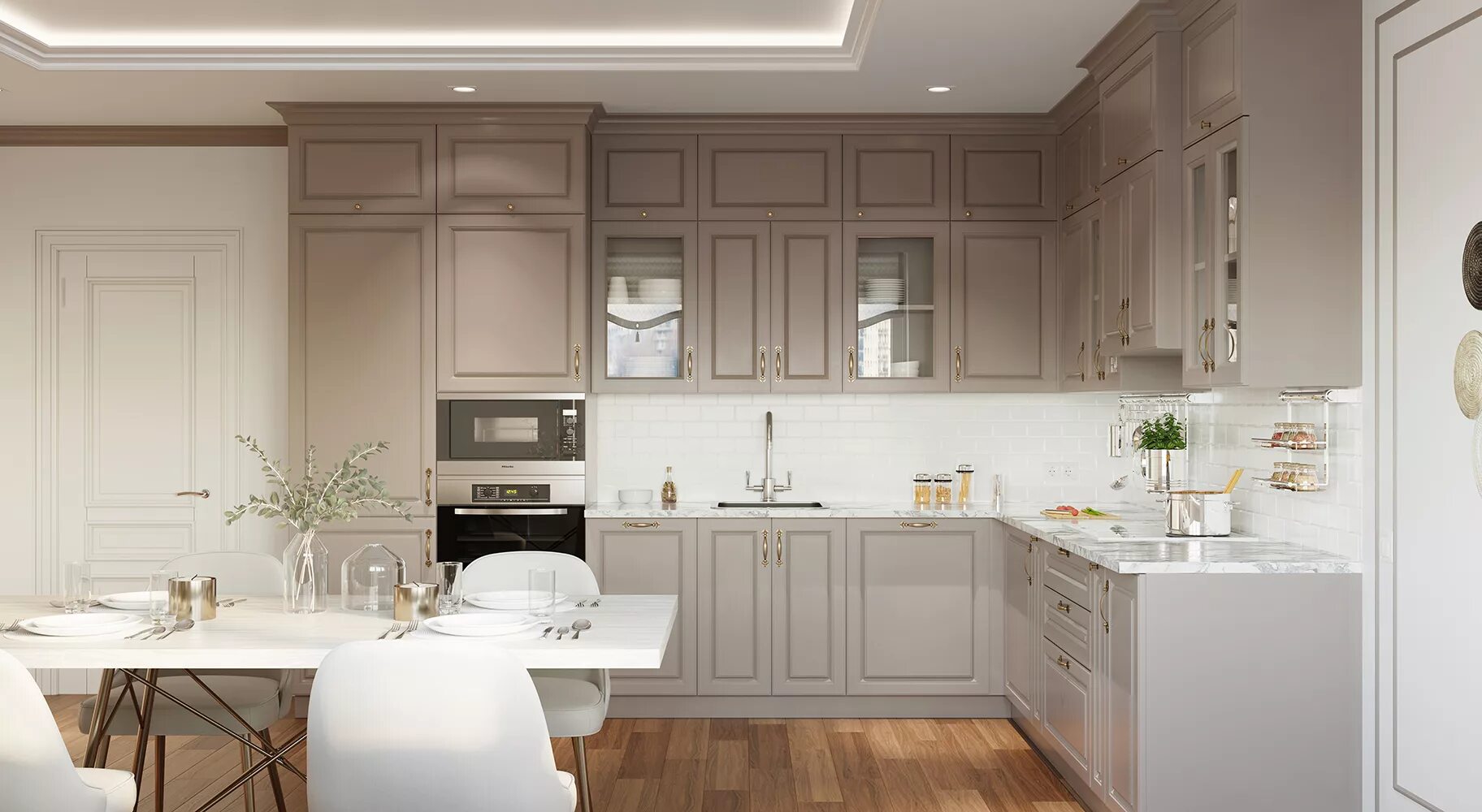 Кухонные фасады фото в интерьере 1317, Кухонный гарнитур Agat, 081317, 67 568 р., , АlvaLINE, Кухня