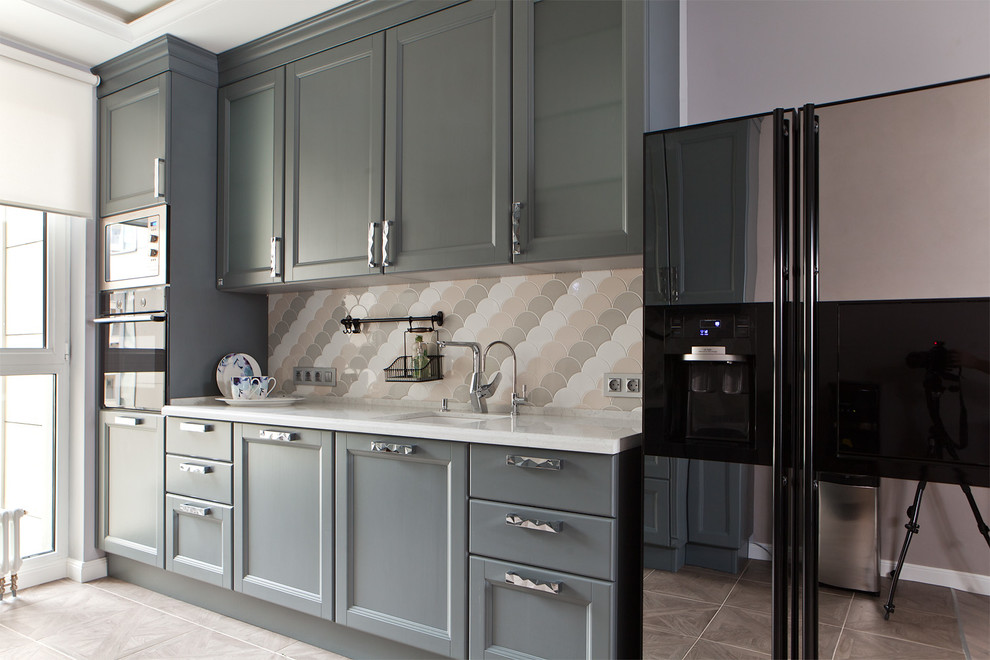 Кухонные фасады фото в интерьере Квартира в Одинцово - Современный - Кухня - Москва - от эксперта Надя Кармин Hou