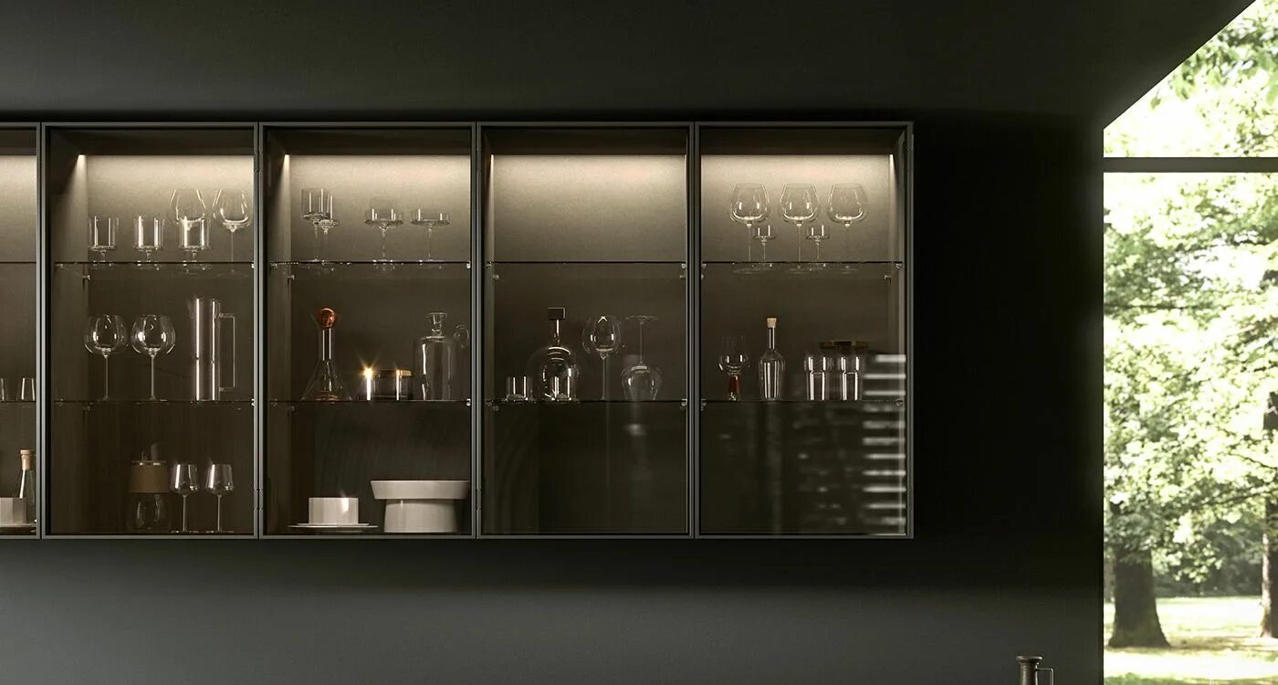 Кухонные фасады со стеклом фото Cucine Moderne Twenty Modulnova Cucine Modern kitchen, Modern kitchen design, Ho