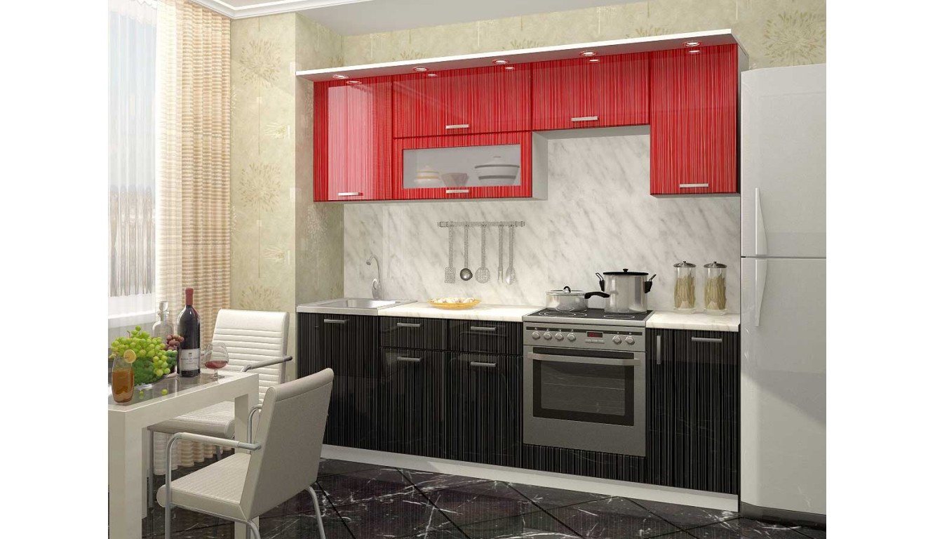 Кухонные гарнитуры 2 метра фото дизайн Купить Кухня Ливерпуль МДФ 2,3м. - недорого по самой низкой цене в Москве