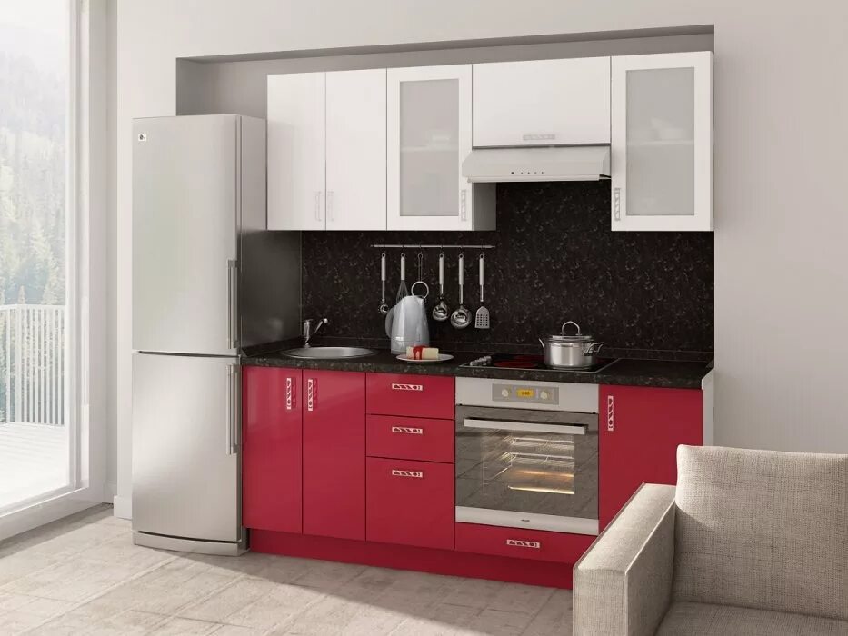 Кухонные гарнитуры 2.5 метра фото Кухня Витрум от фабрики Вардек