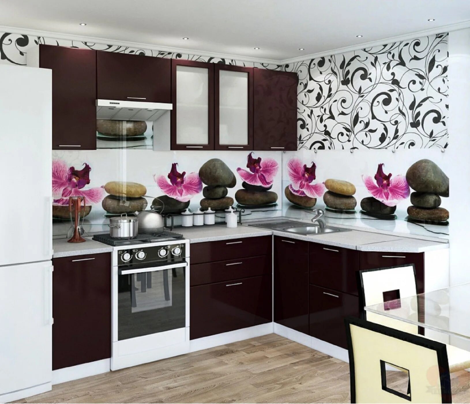 Кухонные гарнитуры абакан каталог фото Кухонный гарнитур Валерия 13 (Бордо) купить за 46672 руб. в интернет магазине с 