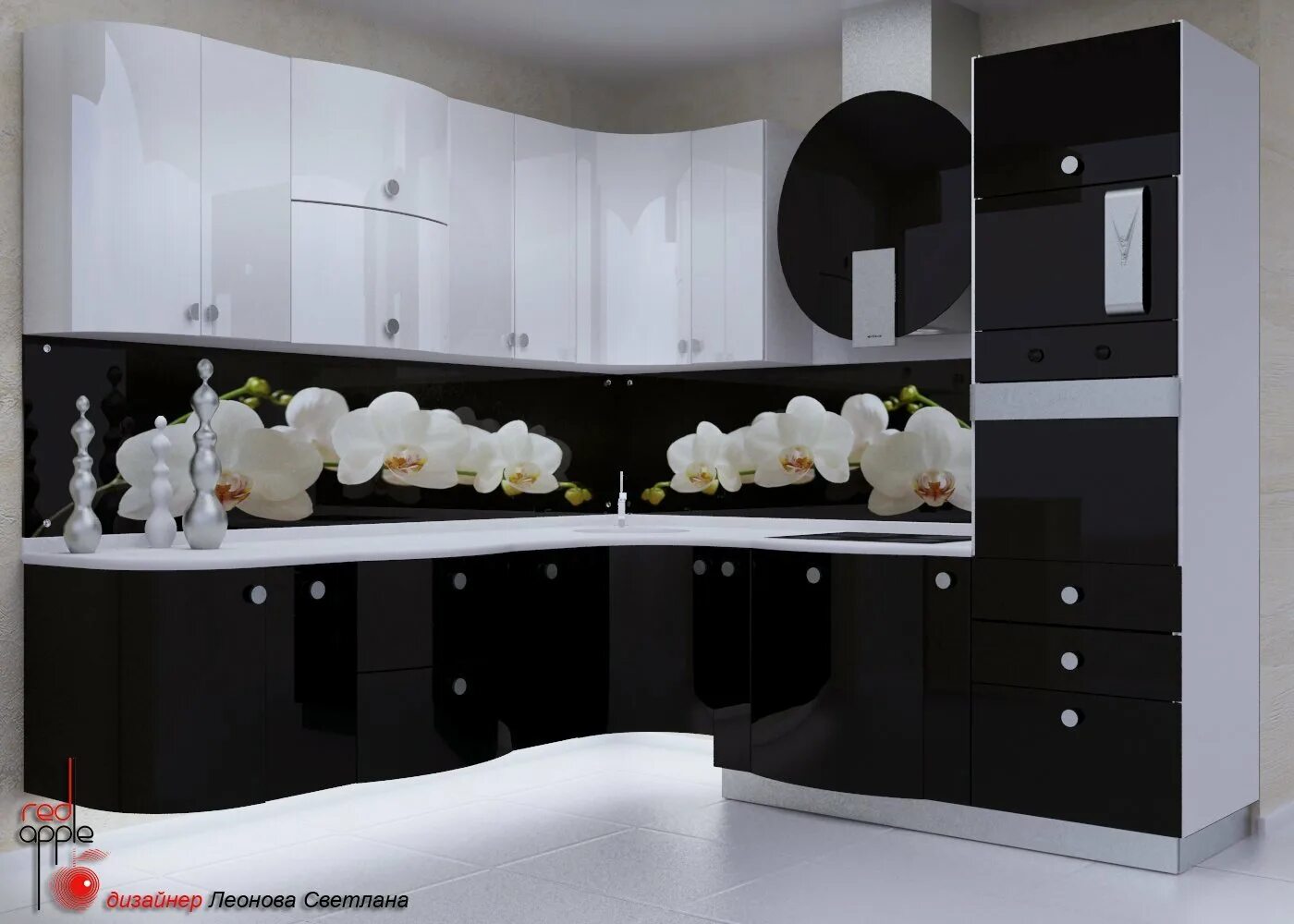 Кухонные гарнитуры черно белого цвета фото Кухни мебель белые черный: найдено 88 картинок