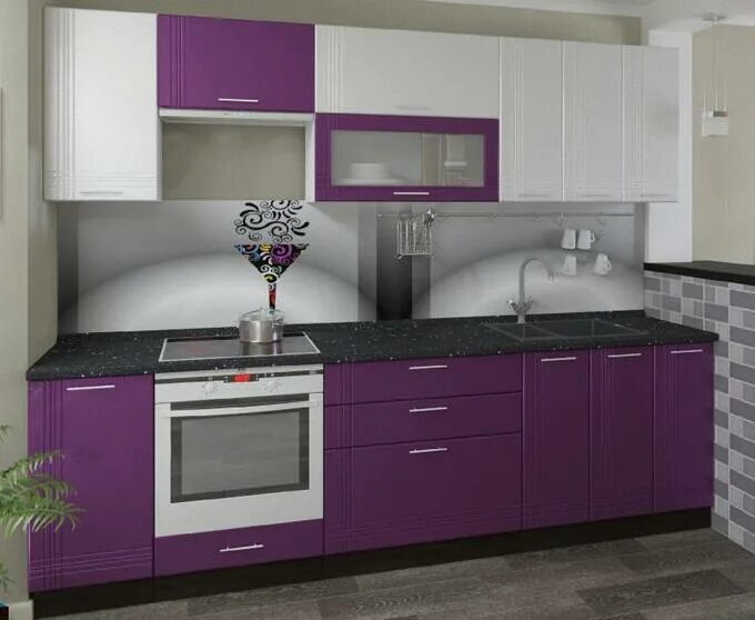 Кухонные гарнитуры чита фото Струна Шкаф верхний горизонтальный ШВГ 800 Модульные кухни 2. Корпус + фасад. Ме