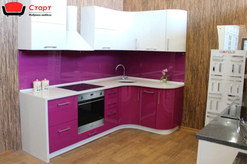Кухонные гарнитуры чита фото Кухня (Р № 206) от фабрики мебели "Старт" mebel-start.ru Старт