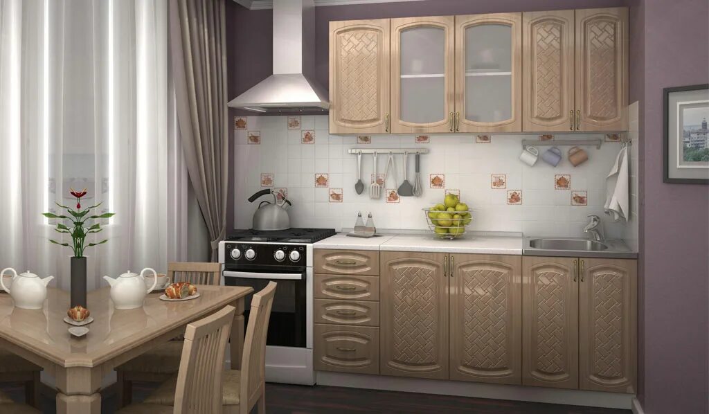 Кухонные гарнитуры чита фото Купить Модульная кухня Сити. Комплект 1 в Новосибирске недорого с доставкой на д