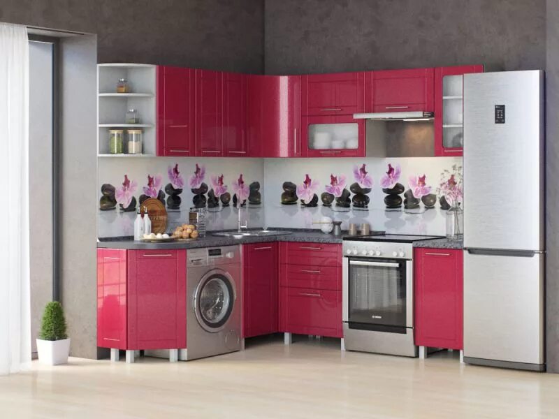 Кухонные гарнитуры для кухни фото Кухонный гарнитур угловой Алла / Мебельная фабрика "Эко", г. Пермь