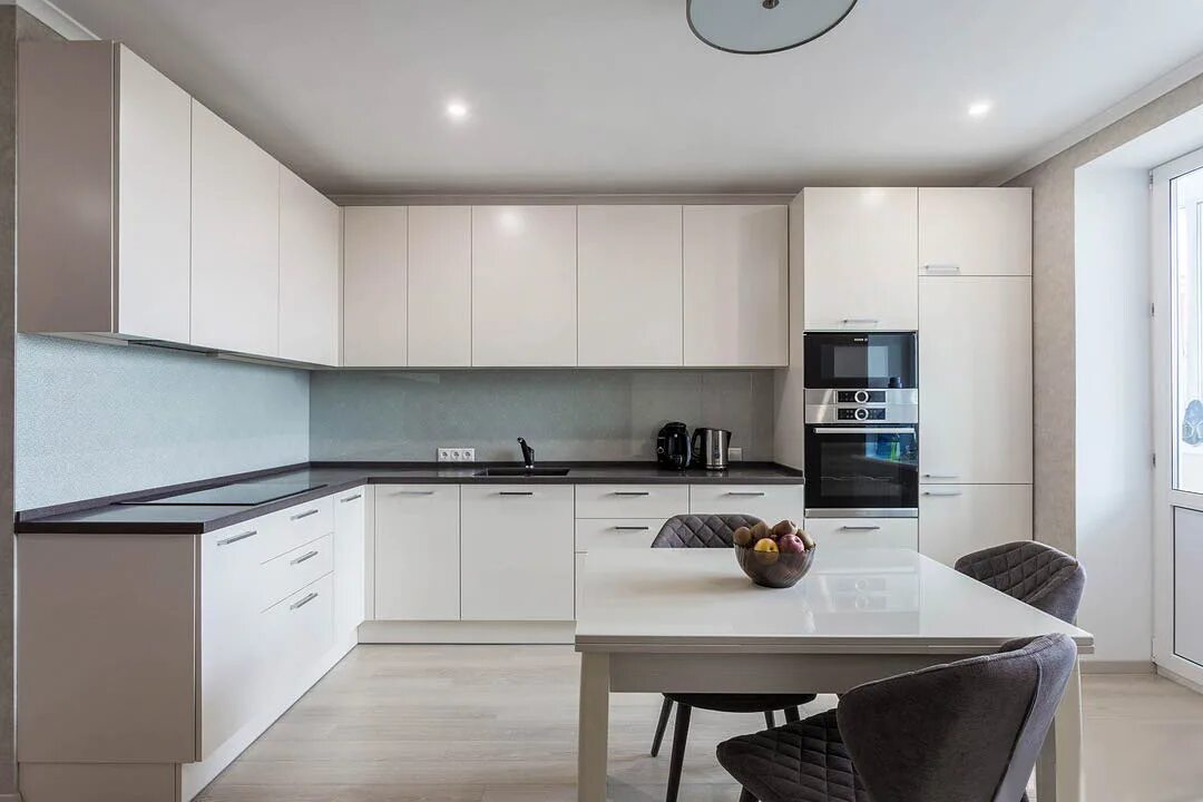 Кухонные гарнитуры до потолка угловые фото Кухня Кристалл - САЛОН КУХНИ33 (L-KITCHEN)