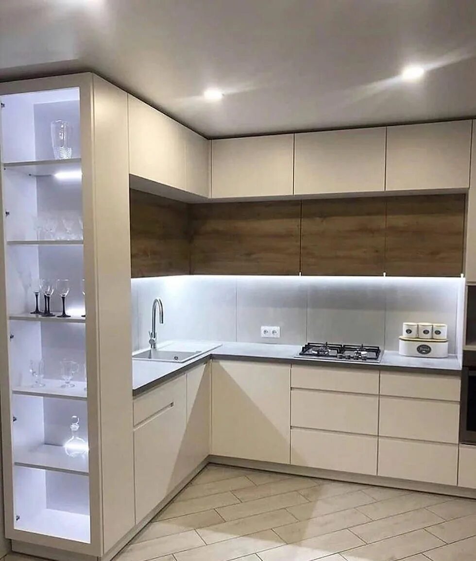 Кухонные гарнитуры до потолка угловые фото Кухонный гарнитур 69 МФВ