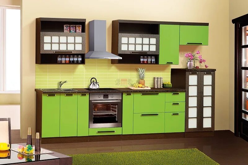 Кухонные гарнитуры двух цветов фото Кухонные гарнитуры: Кухня Диана 9 (3200 мм)